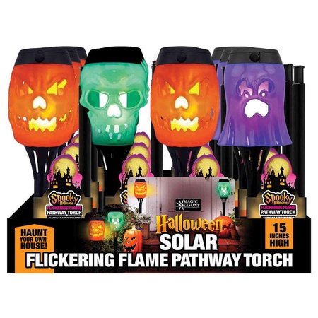 MAGIC SEASONS Shawshank LEDz  15 in. Spooky Solar Stake Lights Halloween Decor 768035